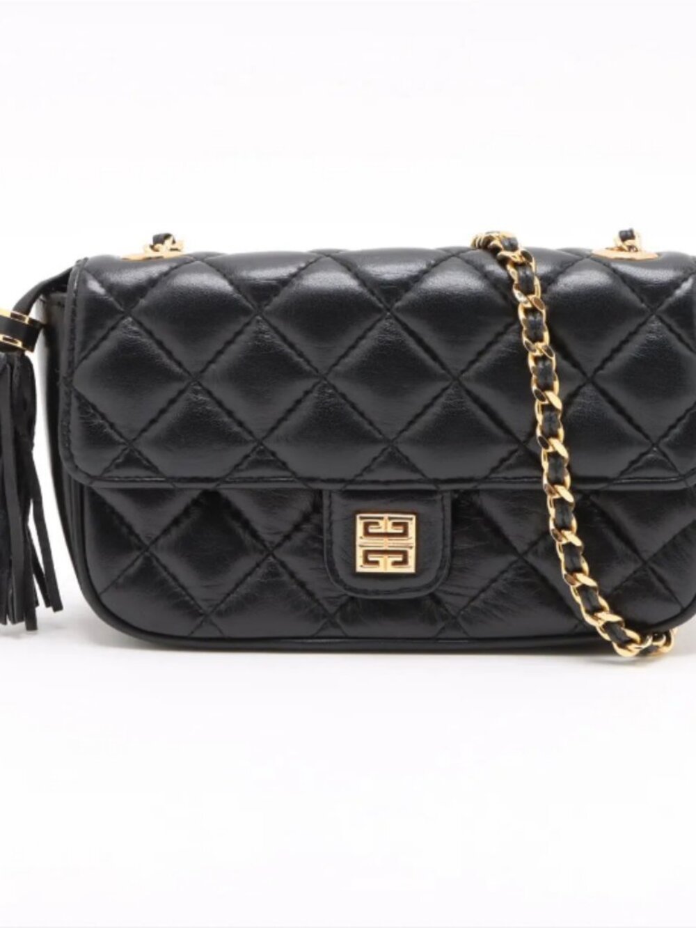 Givenchy Leather Chain Shoulder Bag Black